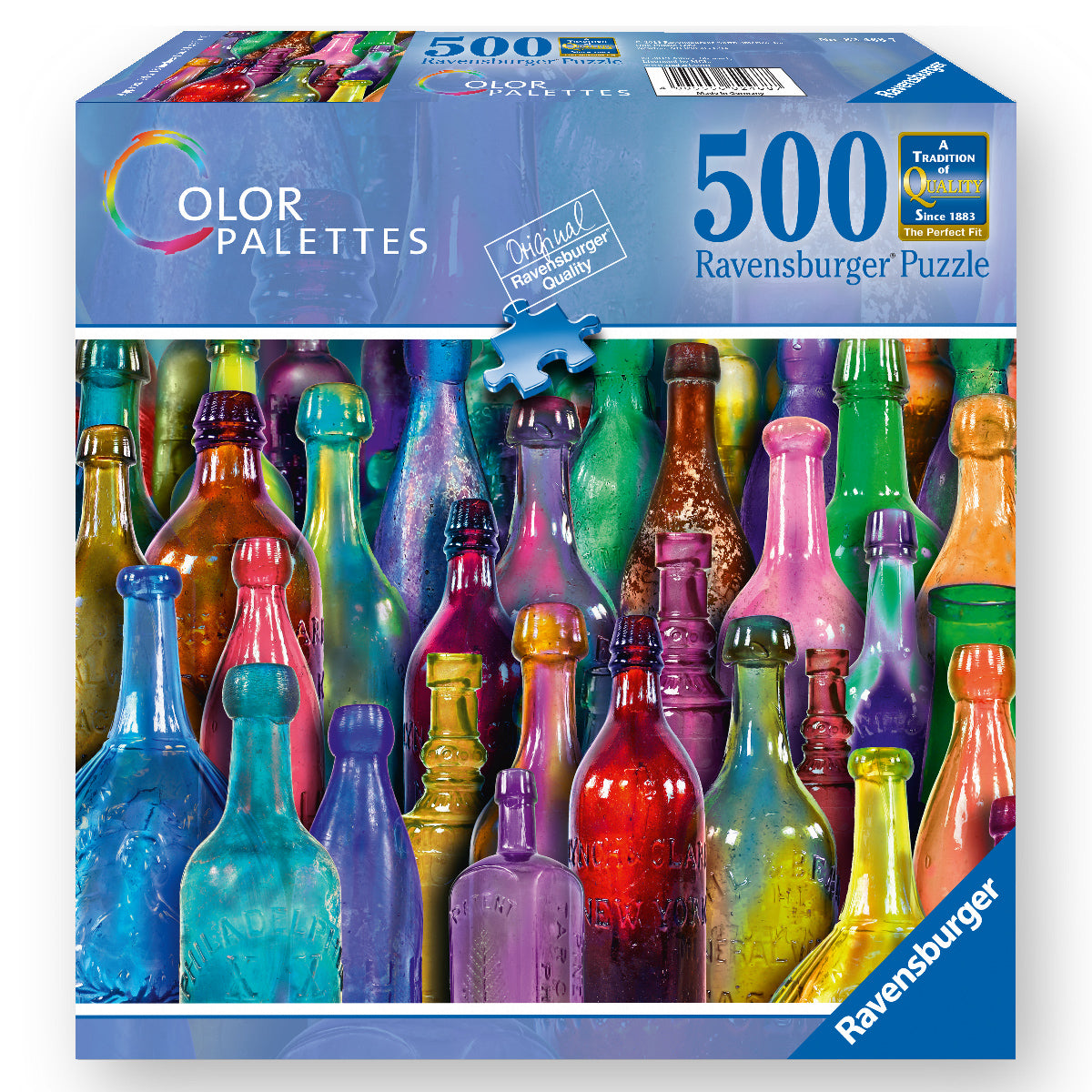Ravensburger Aimee Stewart Colorful Bottles 500 Piece Puzzle image 0